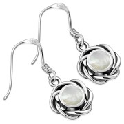 Mother of Pearl Silver Earrings, e367h